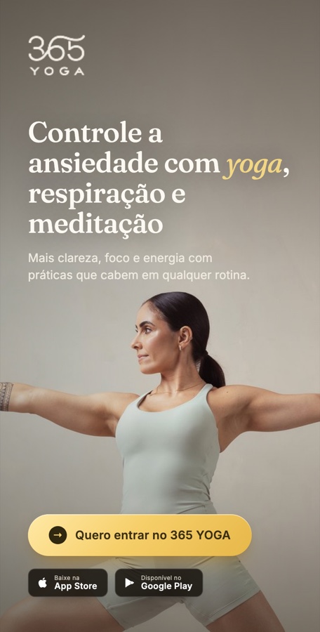 Site do app 365 YOGA no celular
