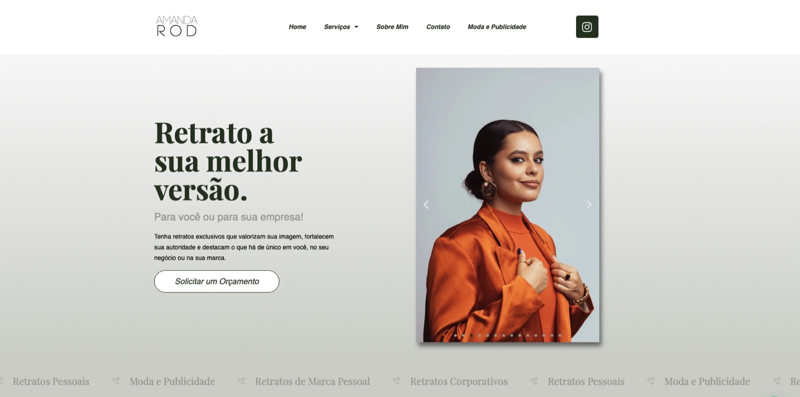 Site da fotógrafa Amanda Rod
