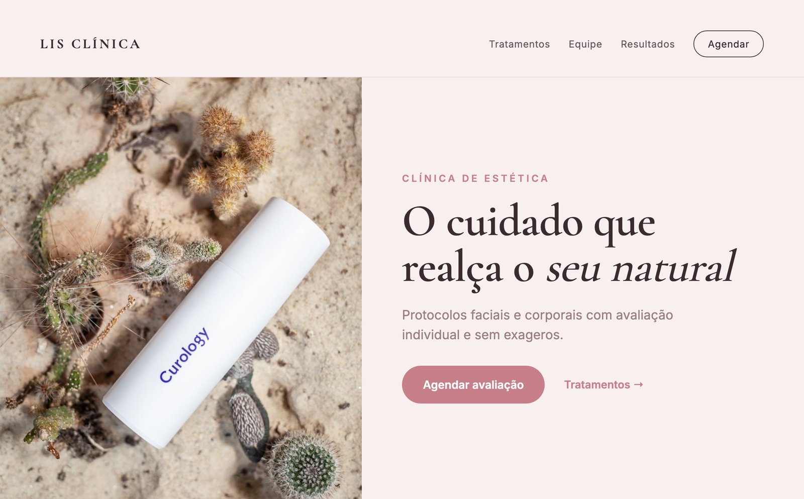 Site de clínica de estética Lis