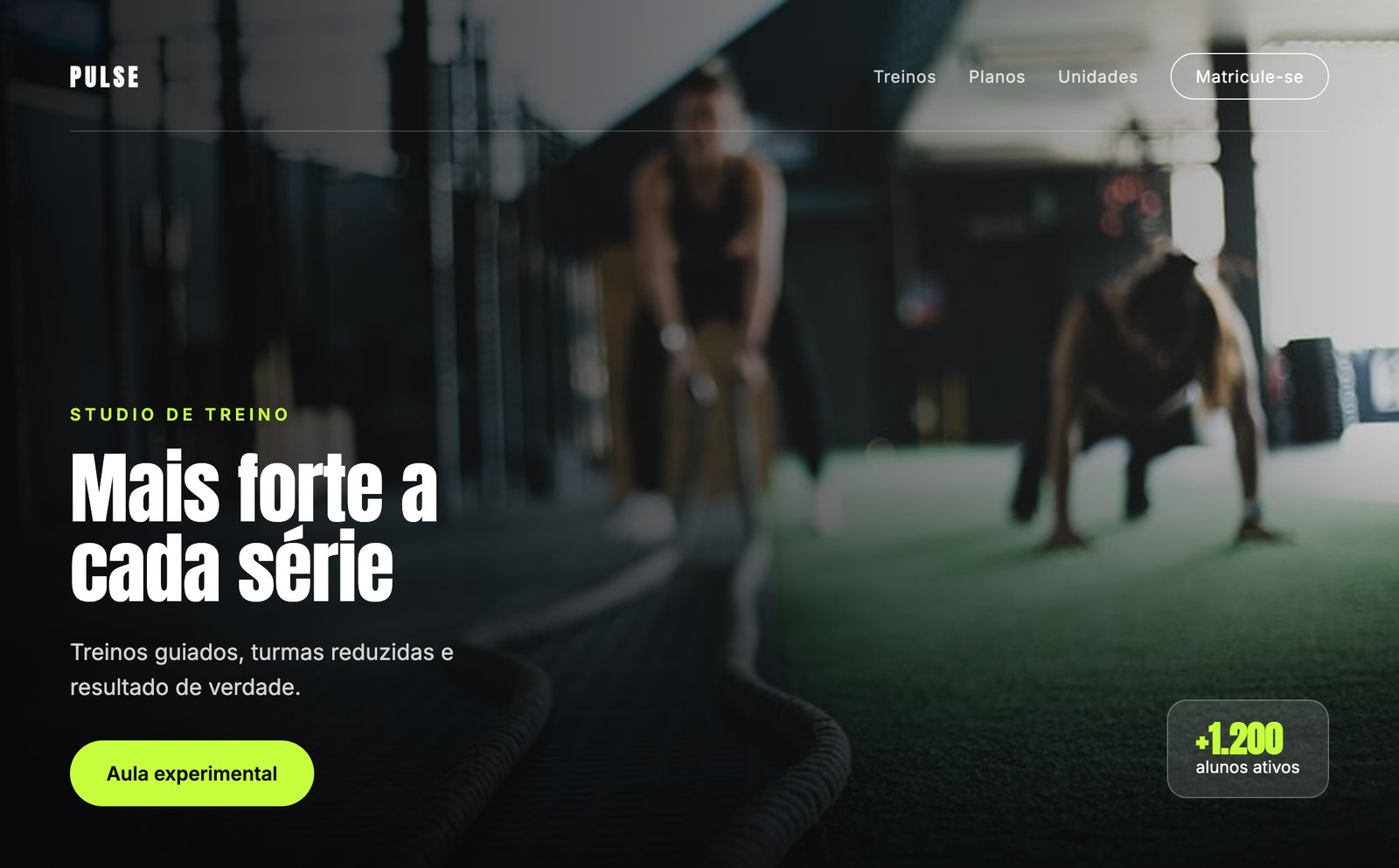 Site de academia PULSE