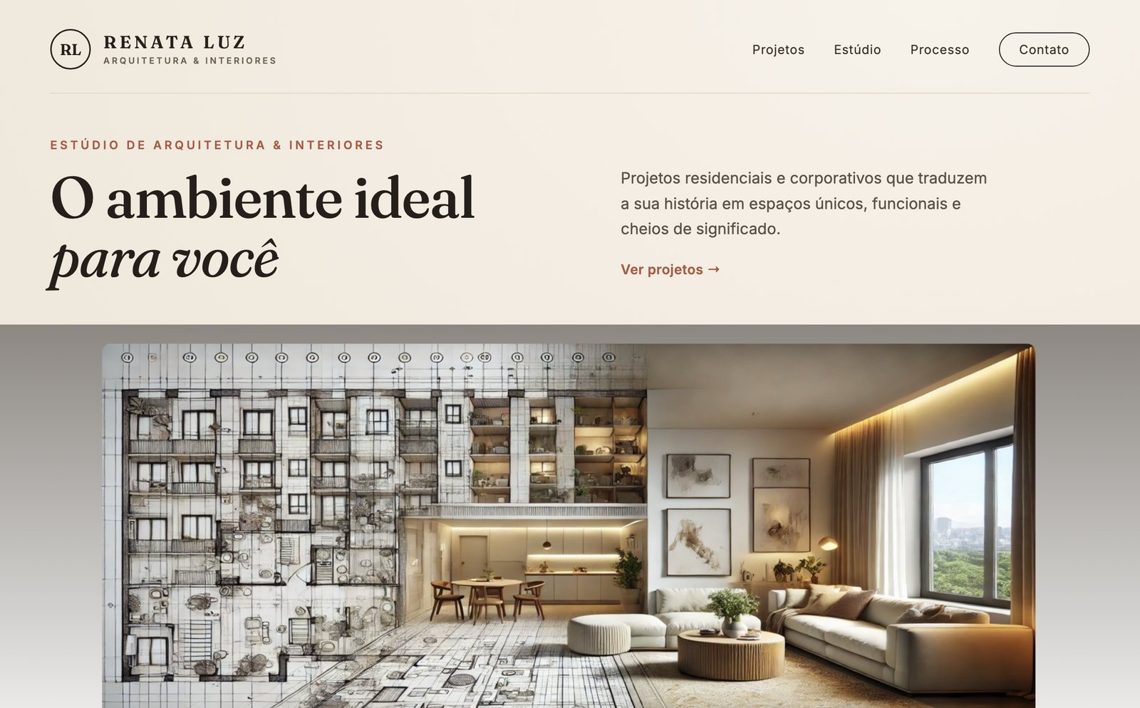 Site da arquiteta Renata Luz