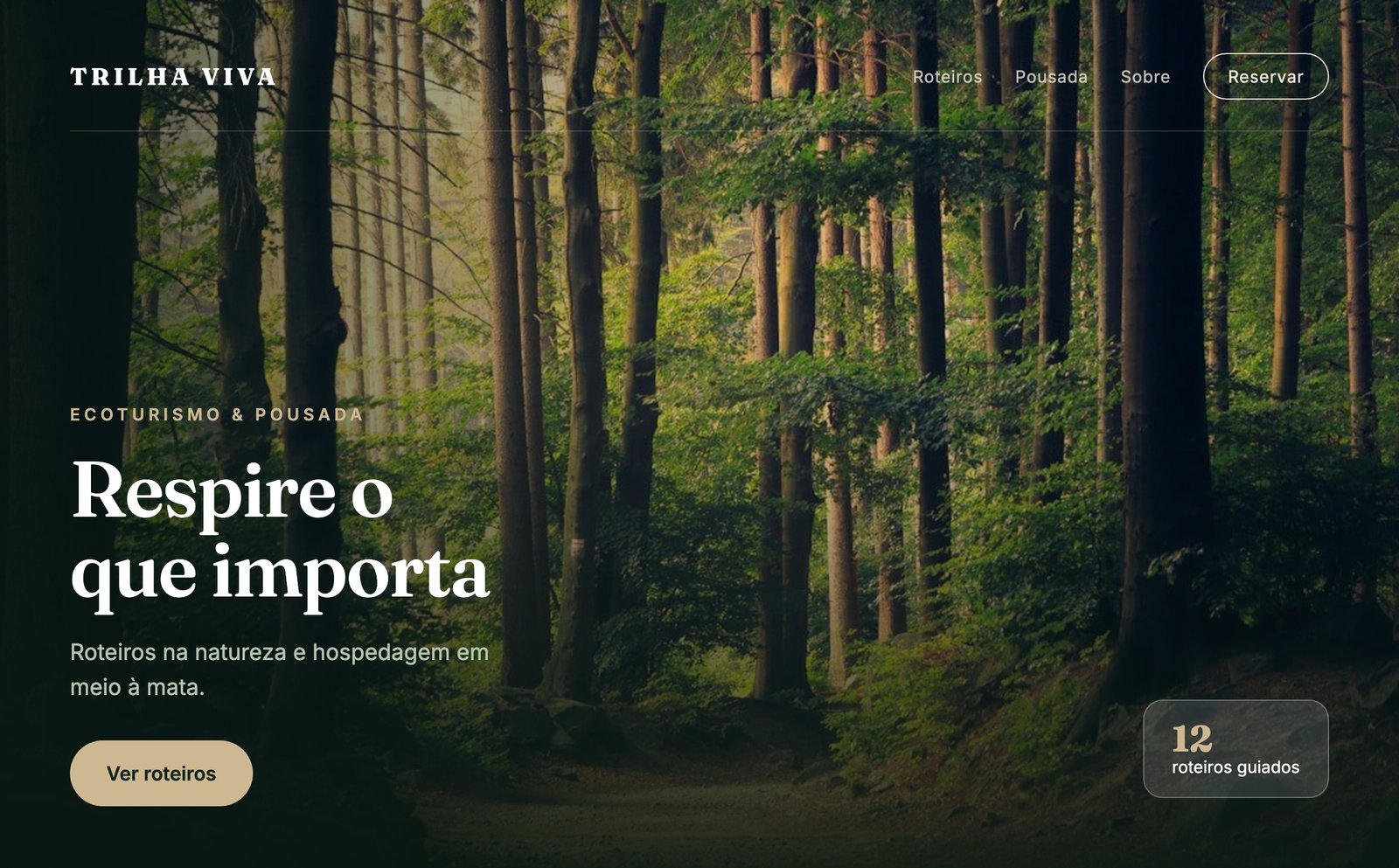 Site de ecoturismo Trilha Viva